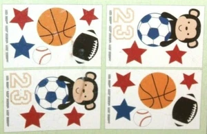 Little Bedding Nojo Removable Wall Appliques Decals Stickers Sports Play Time  - Picture 1 of 6