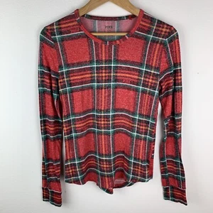 Pink Victoria Secret Long Sleeve Top Sleepwear Red Women’s Medium - Picture 1 of 4