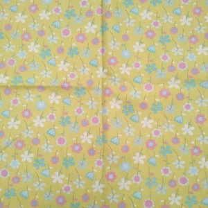 Windham Cotton Fabric 1yd8in Yellow Floral Flower Power - Picture 1 of 6