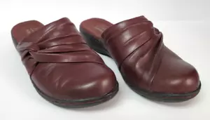 Clarks Collection Leisa Deina Shoes Size 5.5 Low Clogs Brown Leather Womans - Picture 1 of 10