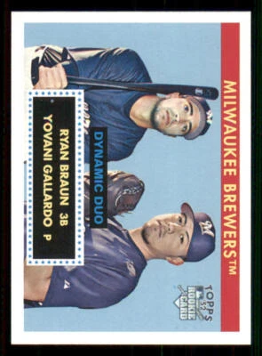 2007 Topps '52 Dynamic Duos #DD3 Ryan Braun/Yovani Gallardo - Image 1 of 2