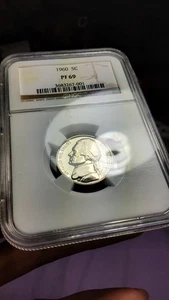 1960 🦁 Proof Jefferson Nickel 5c NGC PF69 🦁 *ONLY 725* (#40) - Picture 1 of 4