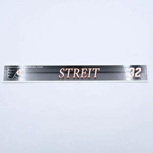 Placa de identificación de vestuario Mark Kampf Philadelphia Flyers temporada 2013-14 de la NHL - Imagen 1 de 3