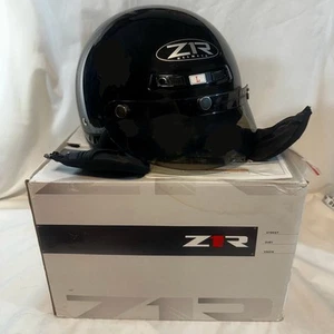 Z1R Drifter Solid Black 1/2 Helmet Size Large ZRP-2M Motorcycle Street Dirt Box - Picture 1 of 23