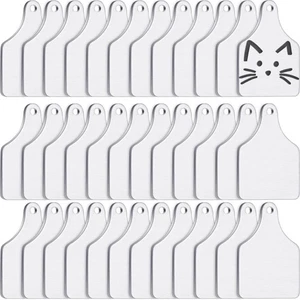 50 Pieces Metal Cow Tag Blank Metal Stamping Blanks Aluminum Tiny Cattle Ear ... - Picture 1 of 7