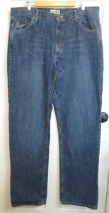 Pantalones de mezclilla rectos Wrangler 20X para hombre talla 38x36 39x36 desgastados 5 bolsillos 35-34598 - Imagen 1 de 7