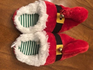 Dan Dee Fluffy Soft Cushy Santa Elf House Shoes Slippers Womens Size S 5-8 - Picture 1 of 8