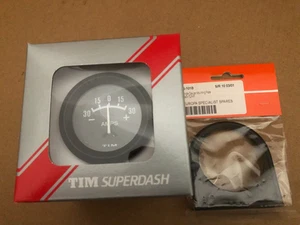 TIM SUPERDASH Ammeter -30 0 + 30 Amps Gauge - Black Dial Face - Motorsport NEW - Picture 1 of 3