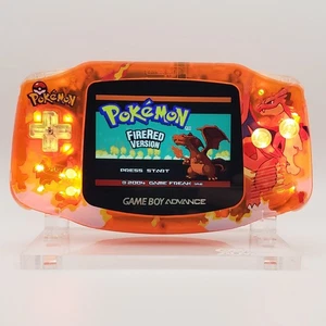 Charizard Game Boy Advance Funnyplaying Mobo, LED Buttons, IPS Screen, Sound Amp - Picture 1 of 15