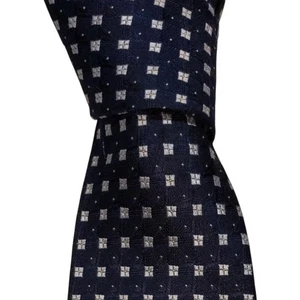 Giorgio Mariani Seidenkrawatte Herren marineblau geometrisch Designer Krawatte gebraucht, in einwandfreiem Zustand - Bild 1 von 3