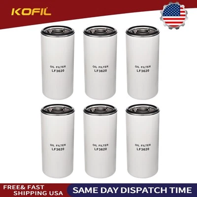 【6X】Oil Filter Fit Detroit Diesel Series 50 & 60 Diesel Engines (LF3620) Foto 1 de 4