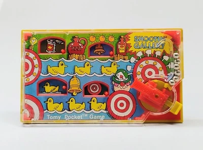 Vintage Handheld 1976 Tomy Pocket Games Shooting Gallery Pinball Game Works Well - Image 1 of 4