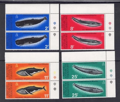 BRITISH ANTARCTIC TERRITORY Scott # 64 - 67, MINT/VF/NH Corner Pairs! SCV $56.50 - Image 1 of 2