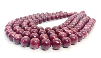 Deep Plum Purple Jade Round Beads 14 mm 16 in. Strand 29 Pieces - Image 1 of 3