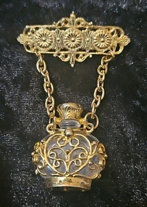 Spilla Profumo Chatelaine Vintage - Filigrana Ornata  - Foto 1 di 11