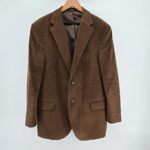 Lands End Mens Brown Corduroy Blazer Jacket Size 44R Regular Fit Coat - Picture 1 of 11