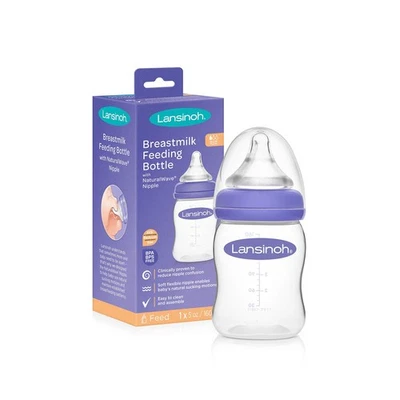 Lansinoh Momma Breastmilk Feeding Bottle with NaturalWave Slow Flow Nipple, 5 - Image 1 of 4