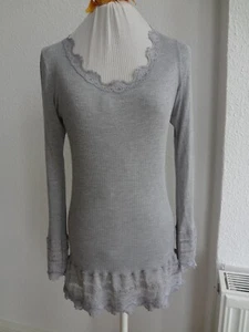 Shirt, Long Sleeve, ROSAMUNDE COPENHAGEN Seide Baumwolle grau M *TOPP* - Bild 1 von 20