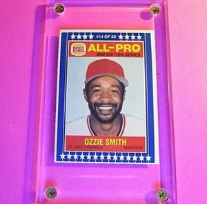 1987 Burger King MSA All-Pro 2nd Series #14 Ozzie Smith Cardinals, Rare - Bild 1 von 1