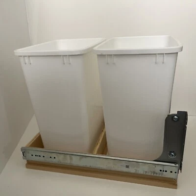 Rev-A-Shelf 4WCTM-18DM2-419-FL двойной 35 кварт верхнее крепление контейнер для отходов деревянная рама - Изображение 1 из 4