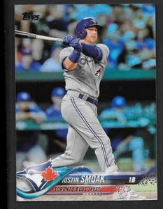 JUSTIN SMOAK 2018 Topps Series 1 RAINBOW FOIL - TORONTO BLUE JAYS - #82 - Picture 1 of 1
