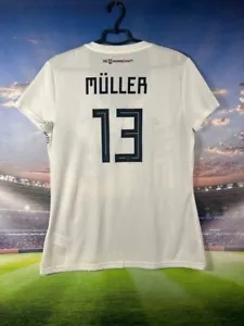 Muller Germany Team Jersey Home Football Soccer Shirt 2018 Adidas Women Size XL - Picture 1 of 12