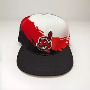 REPLICA Vtg Customized Cleveland Indians Splash Snapback Hat - Adjustable - Picture 1 of 4