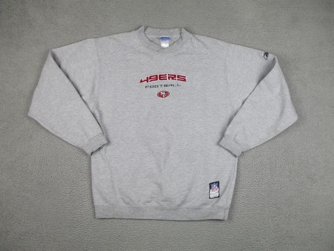 Vintage San Francisco 49ers Sweater Adult Large Gray Pullover Football Mens * Cover