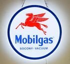 Mobil Pegasus Gas Engine Oil Gasoline 3D LED 16"x16" Neon Sign Light Lamp Decor