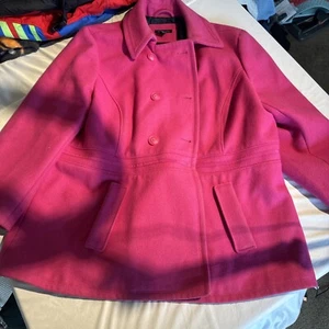 Tommy Hilfiger Women's Pink Wool Pea Coat - XX Large - 2xl - Picture 1 of 5