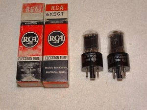 2 x 6X5gt RCA Tubes*Tested*NOS*NIB* - Picture 1 of 4