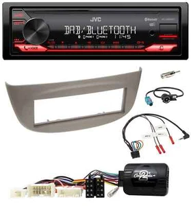 JVC Bluetooth USB DAB Lenkrad Autoradio für Renault Wind N 2010-2013 grau - Bild 1 von 10