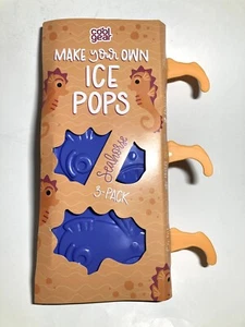Cool Gear Make Your Own Ice Pops 3-Pack Seahorse Molds • BPA Free - Picture 1 of 6
