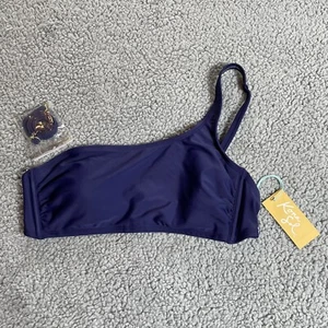 Kona Sol Swimsuit Top Womens M Padded One Strap Second Removable Strap Blue - Picture 1 of 8