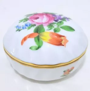 Caja de baratijas pintada a mano Herend Hungry 2 3/4" 202 - Imagen 1 de 4