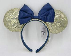Ears 50th Gold Shimmer Blue Headband Disney Parks EARidescent 2022 Minnie Mouse
