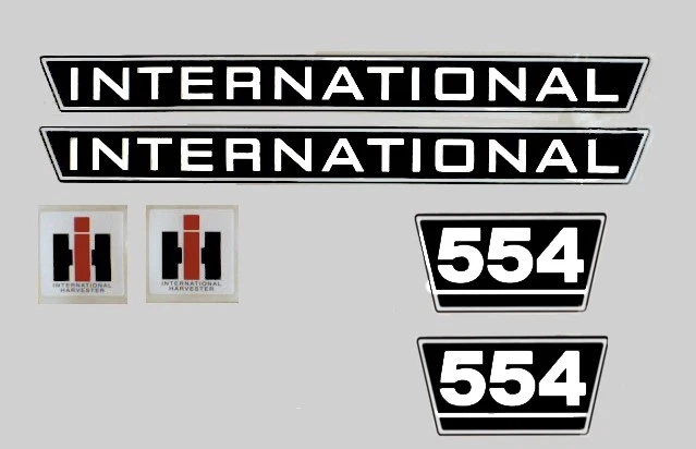 IHC Mc Cormick Traktor Aufkleber international 554 Emblem Sticker Label Set - Bild 1 von 1