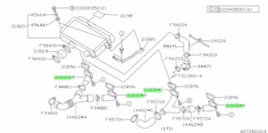 Duct Intercooler For: Subaru Impreza GDA GDB WRX STI 01-07 - Picture 1 of 1