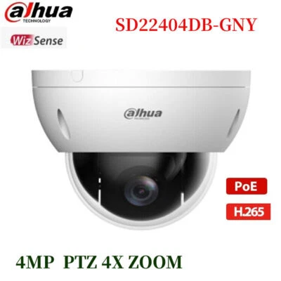 Dahua SD22404DB-GNY 4MP IVS PoE 4X Zoom PTZ Face Detection Network Dome Camera - Image 1 of 4
