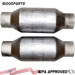 Convertidores catalíticos de escape universales 2 piezas 2,5" alto rendimiento de flujo Racing Cat - Imagen 1 de 11