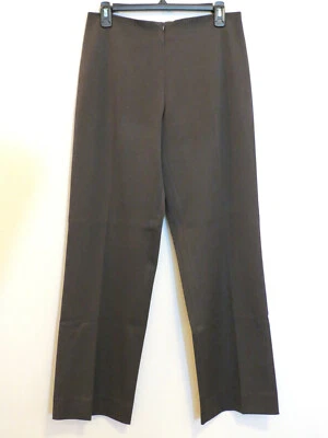 Pantalones de vestir Fabrizio Gianni elásticos para mujer 8 marrones frente plano  Foto 1 de 3