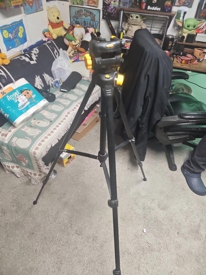 Kodak Gear Tripod with Quick Release Plate 51" Tiffen Gear Level Black Used - Image 1 of 1