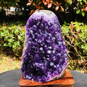3.47LB Top Natural Amethyst Uruguay Cave Crystal Cluster Gemstone Geode Healing - Picture 1 of 17