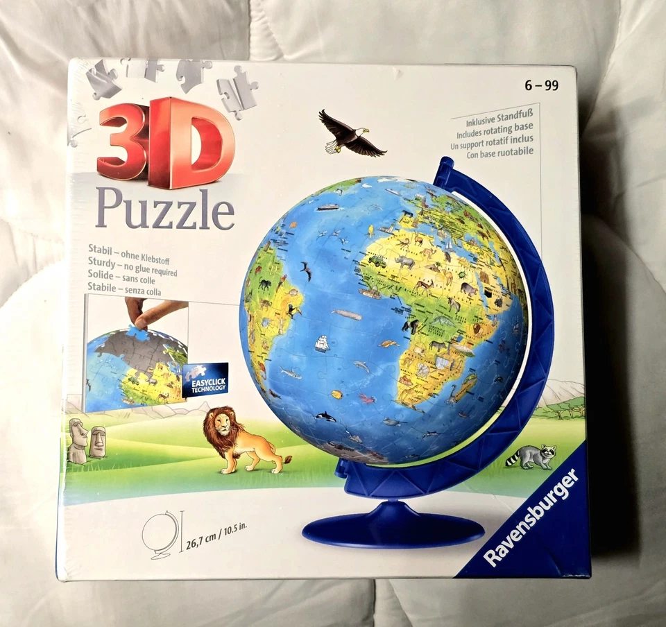 2020 Ravensburger 3D World Globe Puzzle w/ Rotating Base 3-D Map Puzzles  - Image 1 of 4