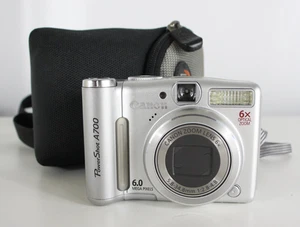 CANON Powershot A700 Digital Camera 6MP 6 X Digital Zoom Compact Silver - HTF - Picture 1 of 7