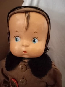 Vintage Skippy Fliegerpuppe 30er Jahre Effenbee komplett original top 14 Zoll - Bild 1 von 15