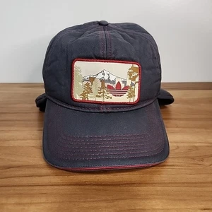 Adidas Logo Invierno Montaña Parche Oreja Aleta Sherpa Forrado Gorra de Béisbol Azul Marino Esquí - Imagen 1 de 6