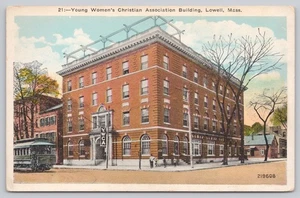 White Border Postcard Young Womens Christian Association Lowell Massachusetts - Picture 1 of 2