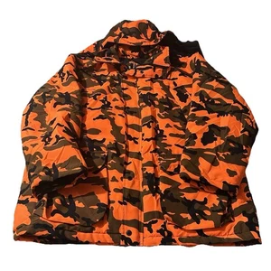 Vintage 90s Winchester Orange Camo Puffer Jacket Size 2XL  - Bild 1 von 7