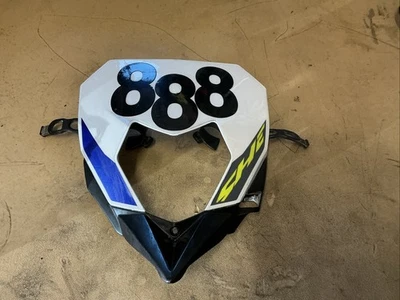 19-23 Sherco SEF-R 500 Front Headlight Mask White Black - Image 1 of 4